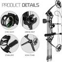 Lanneret Compound Bow and Archery Sets - Right Hand Archery Compound Bows 0-70 lbs Draw Weight Adjustable for Adults and Beginners25"-31" Draw Lengthup to IBO 320 fpsArchery Hunting Bow Set