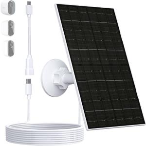 Zivif 7W Solar Panel for Arlo Essential 2K (2nd Gen), Essential XL Spotlight Cameras, USB-C Solar Charger with Micro USB Connector, IP66 Waterproof, 360 Adjustable Mount, 7.2ft Cable