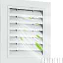 Gisafai 10" x 12" Gable Vent Aluminum Alloy Wall Vents Shed Attic Vent with Screen Return Air Grill with Screws for Exterior Door Wall Attic House Ventilation (White)