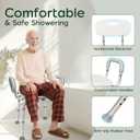 Swivel Shower Chair with Arms and Back, 450lbs Heavy Duty Shower Chair for Elderly and Disabled, Handicap Shower Chairs for Inside Shower Stool & Bath Tub Seat for Adults