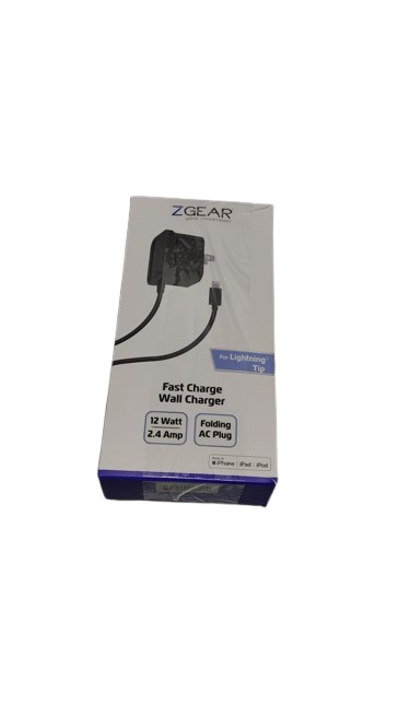ZGEAR (12W) 8-Pin Wall Charger - Black (WC-APP8PNM2A)