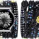 JR.DM Boho Beaded Handmade Braided Bracelet Band Women 20mm Compatible with Samsung Galaxy Watch 7/6/5/4/Active 2/4 Classic/6 Classic/5 Pro/FE 40mm 42mm 43mm 44mm 45mm 46mm 47mm