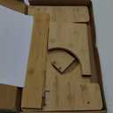 Bamboo Toilet Stool Squat for Adult, 9 inches Poop Step Stool for Bathroom, Toilet Stool with Non-Slip Strip, Space-Saving, Natural Color