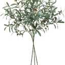 SHACOS 3 PCS 39" Fake Olive Tree Branches Olive Stems Large Tall Artificial Greenery Stems Bulk Faux Olive Branches for Vase Olive Leaves Plant Branch Greenery Decor