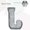 CraftyCrocodile 7" Galvanized Metal Letters for Wall Decor - 3D Letter J for Hanging & Freestanding - Unique Blend of Rustic, Vintage, Western, Industrial Styles