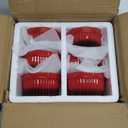 MALACASA Ramekins 6 oz Oven Safe, Small Ceramic Souffle Dishes for Creme Brulee Souffle, Stoneware Custard Cups Ramiken for Baking, Dessert Bowls Dipping Sauce Dish Set of 6, Red, Series RAMEKIN-DISH