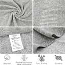 SEISSO Bath Towels, Extra Absorbent & Quick Drying Towels for Bathroom, Viscose Made from Bamboo Soft Bath Sheet (35 x 63inch), Premium Towel Multipurpose Use for Fitness, Spa, Yoga, Grey (2pack)