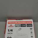YAMATIC Pressure Washer Hose 25FT 1/4" Kink Resistant M22 Brass Fitting Power Washer Hose Replacement for Ryobi, Troy Bilt, Greenworks, CRAFTSMAN & More High PressureWashers, 3200 PSI