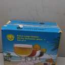 Chefcaptain Margarita Glass Schooner - Set Of 4 JUMBO SIZE 26.5OZ XL Goblet Crystal Style ZERO LEAD Shrimp Cocktail, Coronaritas, Margaritas 4 PACK (XL 26.5 OZ)