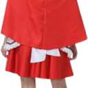 Colorful House Red Little Riding Hood Costume For Women, Christmas Halloween Party Dress with Cape Adult Role Playing (S)