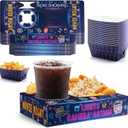 48Pcs Neon Glow Party Supplies Movie Night Paper Snack Trays Glow Party Decorations Movie Night Party Vintage Birthday Party Favors Family Movie Popcorn&Drink&Candy Box