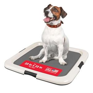 IRIS USA Secure Pee Pad Holder for Regular Sized Dogs, Fits 22"x22" Pad, Gray