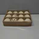 3.15INCH Beige Velvet Ornaments for Christmas Tree, 12PCS Glitter Flocked Christmas Ornaments Decorations Balls Set Decor