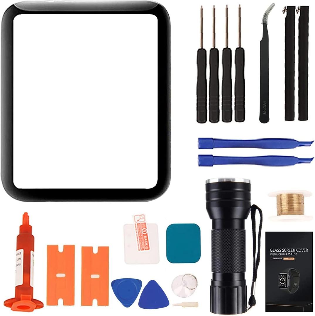 Compatible with Apple Watch SE - Screen Replacement Kit & Glass Lens for 44mm