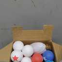 24 Pack 4th of July Spoon Relay Race Toy Set for Boys Girls, Patriotic Star Ball and Spoon Race Game for Independence Day Memorial Day Indoor Outdoor Party Game Supplies (Red, Blue, White)