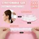 2 x 500 Pack Disposable Ear Covers for Shower Waterproof,Protectors for Hair Dye, & Salon Use,Spa,Hotel,Home,Elastic Ear Caps for Adults