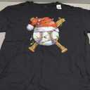 Santa Sports Design for Men Boys Christmas Baseball Player T-Shirt Size L