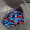 Leinuosen 100 Pcs Mini Robot Figures 1.57 Inch Miniature Robot Statues Figurines Robots Themed Birthday Party Decorations for Tabletop Home Fairy Garden Decor to Hide Gifts (Blue and Red)