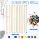 FSWCCK 8 Pcs 16" Stretcher Bars for Needlework with 100 Thumb Tacks, Wooden Canvas Stretcher Bars, Needlepoint Embroidery Stitch Frame Set for Women's Birthday Gifts, Crafts Art