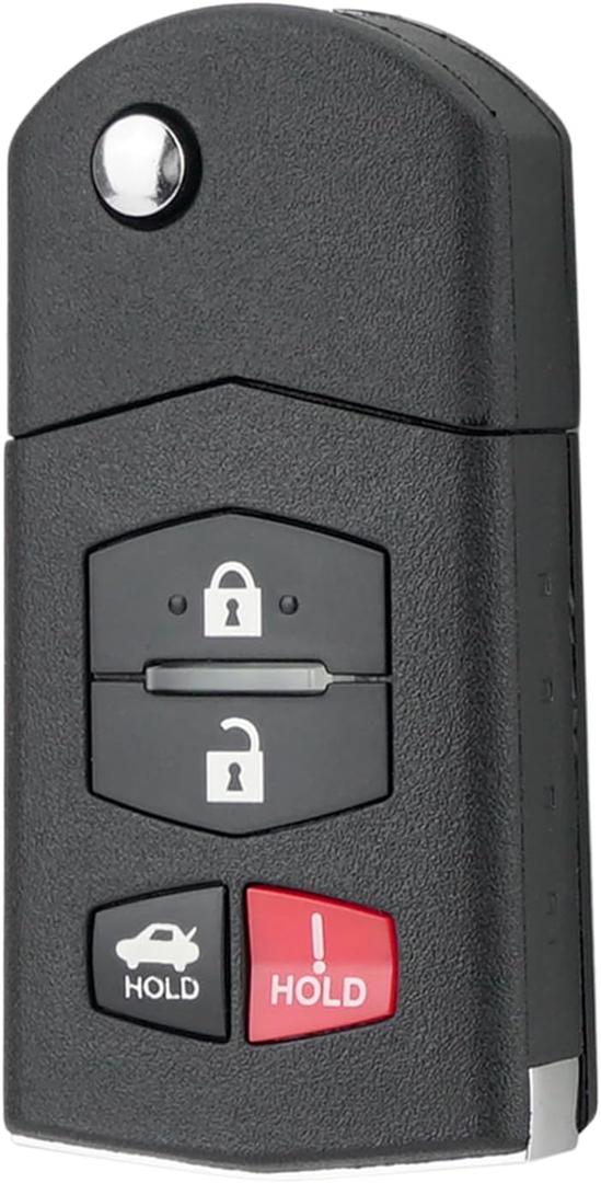 for Mazda Key Fob Replacement Remote Key Fit for 2010 2011 2012 2013 Mazda 3 Sedan Mazda 6 Mazda CX-9 Mazda MX-5 Miata Keyless Entry Remote Fob with Blade BGBX1T478SKE12501
