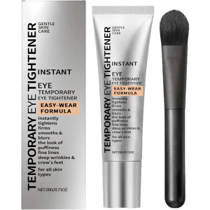 Moisturizing Eye Cream Set for Hydration and Firming, Gentle Daily Eye Treatment with Massage Brush, Anti-Wrinkle Cream for Dark Circles and Puffiness, Lightweight Hydrating Eye Care Cream