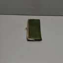 GOIACII Womens Wallet Ladies Vintage Billfold Compact Card Holder Long Zip Clutch Purse with Kiss Lock Green