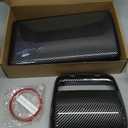 StarYtbl 2PCS Center Console Armrest Cover & Rear Air Condition Vent Cover for Tasla 2017-2023 Model 3 and 2020-2024 Model Y, Tesla Arm Rest Cover and Rear AC Vent Cover (Matte Carbon Fiber Pattern)