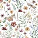 Orainege Vintage Floral Peel and Stick Wallpaper Floral Contact Paper 16.9in x 118.1in Flower Wallpaper Boho Self Adhesive Wall Paper for Bedroom Cabinets Decor Removable Vinyl Roll