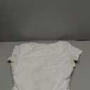 QINSEN Women's Crew Neck Short Sleeve Bodysuit Double Lined Body Suits Basic T-shirt Tops (Medium)