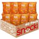 SunChips 100% Whole Grain Chips, Harvest Cheddar, 1 oz Bags, Pack of 40, No Artificial Flavors, Colors