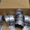 2-3/8" Fence Brackets(24Pcs),Galvanized Pipe Grip Tie,Steel to Wood Fence Bracket,Dock Side Pipe Holder,Metal Brackets for Metal Posts (No Include Screws)