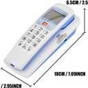 Corded Phone, /DTMF Caller ID Telephone Wall-Mounted Fixed Corded Phone Desk Put Landline Fashion Extension Telephone for Home (White)