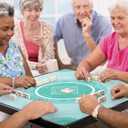 Non-Slip Mahjong Mat with Rule, Noise Cancelling American Mahjong Table Mat and Cover for Poker Cards, Board and Tile Games, 31.5 Inch X 31.5 Inch(Green)