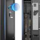 KAER 2-3 Safe, Safe for Rifles and Pistols, Rifle Safe, Cabinet with Digital Keypad Lock, Rifle Safe with 4 Slots and Pistol Pockets for Secure Storage in Garage, Bedroom, Living Room (01 - BLACK)