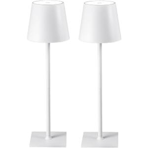 CHLORANTHUS 2 Pack Cordless Table Lamps, 3 Colors Stepless Dimming, 5000mAh Rechargeable Battery LED Desk Lamp for Bedroom/Couple Dinner/Desk/Cafe/Dining Room/Terrace