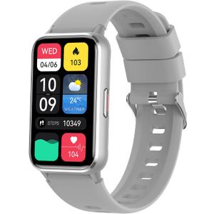 KPEP AMOLED Fitness Watches for Women Men with Stress Blood Oxygen Heart Rate Monitor Sleep Tracking 110+ Sport Modes Fitness Tracker Watch Calorie Counter Step Tracker IP68 Waterproof for Andriod iOS