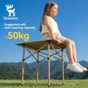 Portable Folding Camping Table, Carbon Steel Outdoor Table with Egg-Crate Design, Heavy Duty for Picnic BBQ Beach, Includes Carry Bag-Brown