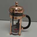 Bodum 34oz Chambord French Press Coffee Maker, High-Heat Borosilicate Glass, Stainless Steel, Copper Made in Portugal