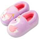 OWIF Toddler Slippers Boys Girls Little Kids House Slipper Cute Warm Soft Indoor Bedroom Shoes with Non-slip Sole 4-5T