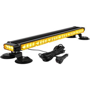 ASPL 29.5" 54 LED Strobe Light Bar Double Side Flashing High Intensity Emergency Warning Flash Strobe Light with Magnetic Base for Safety Construction Vehicles Tow Trucks Pickup (Amber)