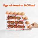 Sotfamily Egg Holder for Fridge, 4 Tiers, Egg Roller for Eggs 24 Count | Auto Rolling Egg Storage Organizer for Refrigerator, Slim Space Saving Container, Dispenser