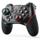 Diswoe Upgraded Wireless Controller for Switch/Lite/OLED/Switch 2 Pro Controller for Switch PC Remote Joystick Gamepad Supports Wake up, Gyro Axis, Turbo, Dual Vibration and Screenshot Function (Black)