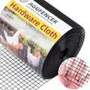 8in x 50ft Black Hardware Cloth 1/2 inch 19Ga PVC Coated Wire Mesh Vinyl Coated Fence, Welded Metal Chicken Wire Fencing Roll, Garden Plant Fencing, for Chicken Coop and Home Improvement