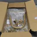 57"42" Height Adjustable Gold Easel Stand for Signs, 4 Display Modes, Stable at Any Position with 4 Hooks  Perfect Welcome Sign Stand, Heavy Duty Easel Stand for Wedding Sign,Parties, Art & Events