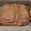 BabbleRoo Leather Diaper Bag Backpack - Baby Essentials Travel Baby Bag, Multi function, Water Resistant, with Changing Pad, Stroller Straps & Pacifier Case  Unisex, Light Brown (26L)