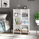 AWTATOS Cube Storage Organizer, Storage Cubes Shelves Bookshelf, 6 Cube Closet Organizers and Storage, DIY Stackable Plastic Clothes Organizer Shelving for Bedroom, Home, White