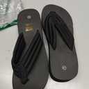 Women's Leather Wedge Flip-Flops Fashion Comfortable Open Round Toe Slip On Non-Slip Platform Thong Sandals Summer Casual Beach Walking Slides, 41