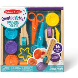 Melissa & Doug Created by Me! Cut, Sculpt, and Roll Modeling Dough Kit with 8 Tools and 4 Colors of Modeling Dough
4 Vibrant Dough Colors, Sparks Creative Expression, Encourages Color Recognition, Hands-On Gift For Kids Ages 3+