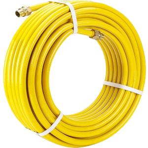 37FT Standard 3/4'' CSST Natural Gas Line Hose,3/4in Flexible Gas Line for Natural Gas and Propane, CSST Corrugated Stainless Steel Tubing Flexible Gas Pipe with 2 NPT Quick Connect Male Fittings