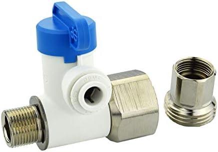 John Guest Speedfit 1/2 x 3/8 x 1/4 Inch Angle Stop Adapter Valve, Pusht to Connect Plastic Plumbing Fitting, ASVPP5LF-US